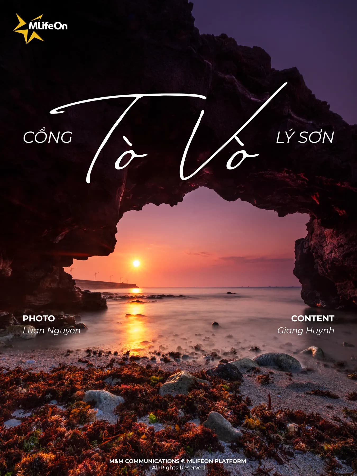 TO VO GATE - THE IMPRESSION OF A VOLCANIC MOUNTAIN IN THE SEA AND SKY OF LY SON
