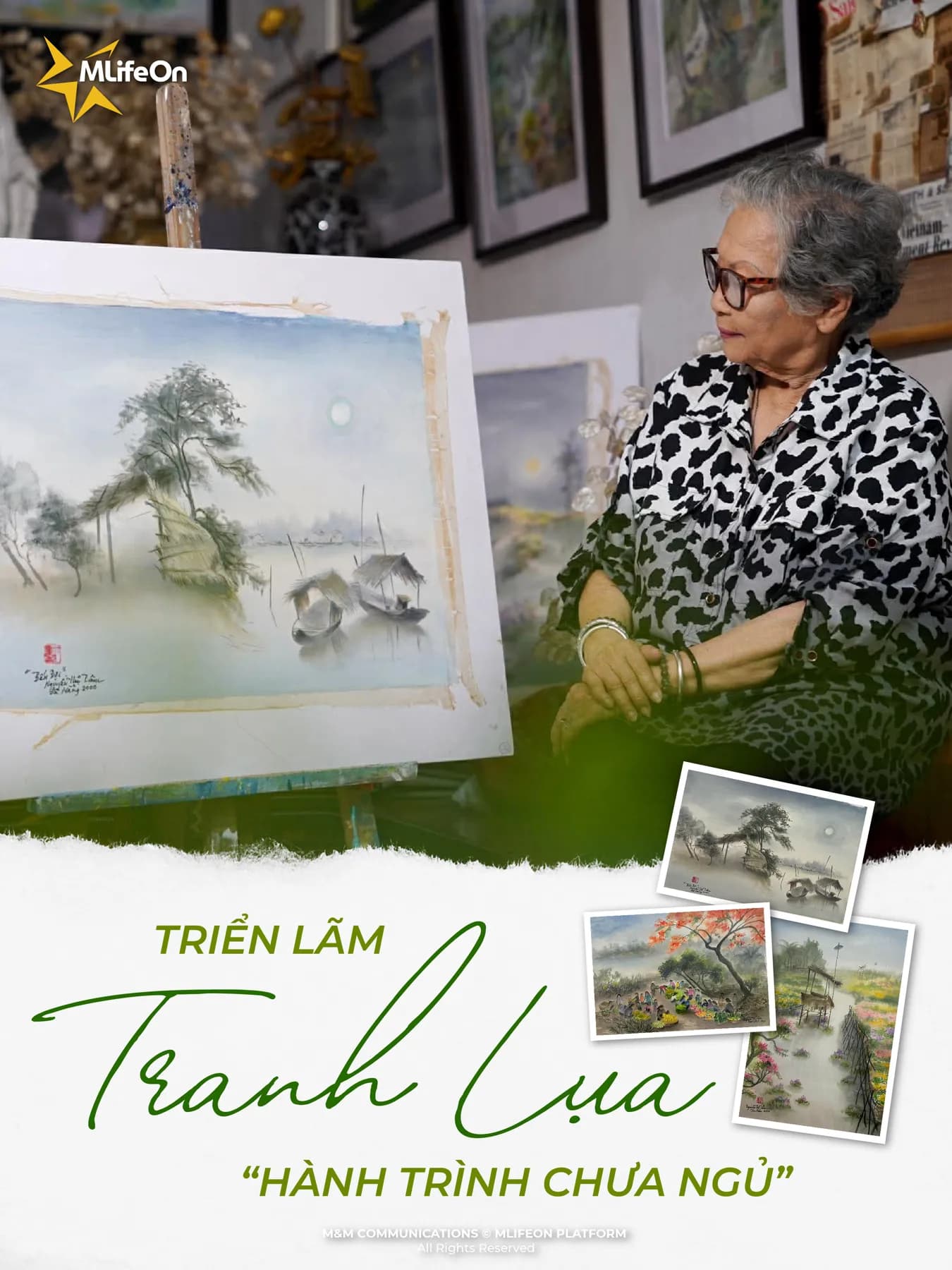 TRIỂN LÃM TRANH LỤA “HÀNH TRÌNH CHƯA NGỦ” CỦA HOẠ SĨ NGUYỄN THỊ TÂM