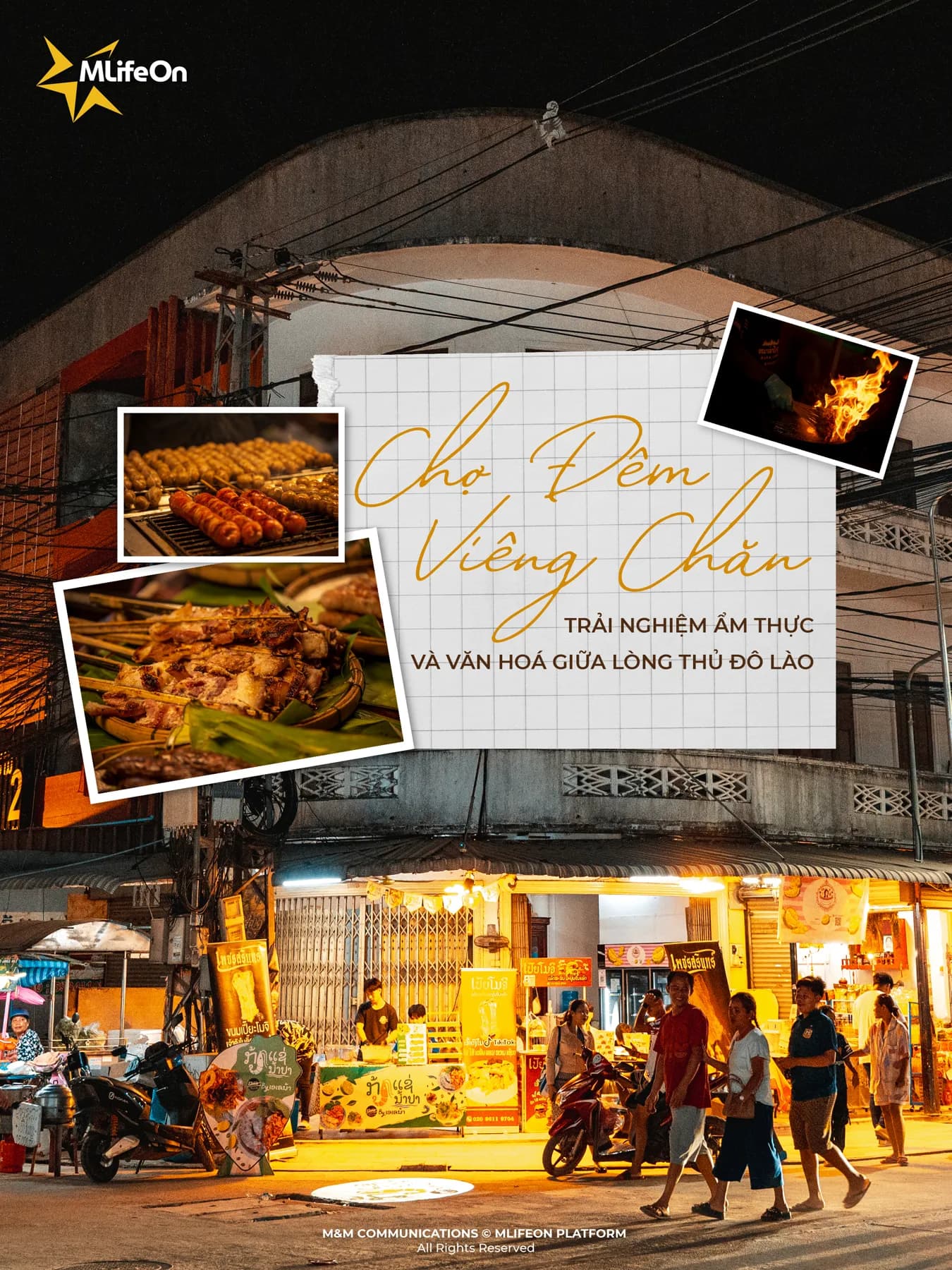 CHỢ ĐÊM VIÊNG CHĂN - TRẢI NGHIỆM ẨM THỰC ĐƯỜNG PHỐ GIỮA LÒNG THỦ ĐÔ LÀO