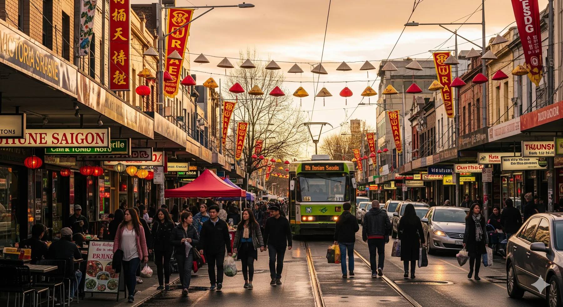L'énergie vibrante de Victoria Street, Richmond, le cœur du Little Saigon de Melbourne.