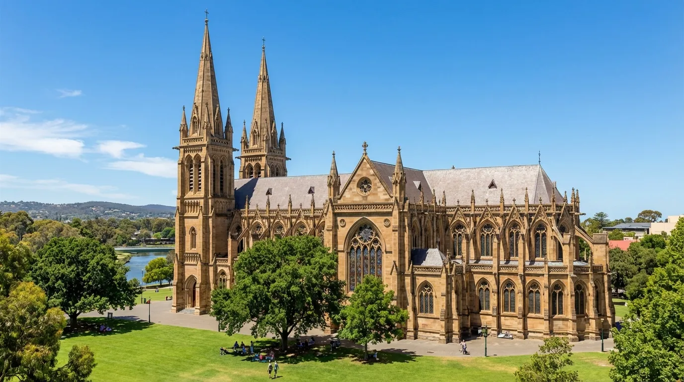 La cathédrale Saint-Pierre : un joyau du renouveau gothique parmi les monuments célèbres d'Adélaïde