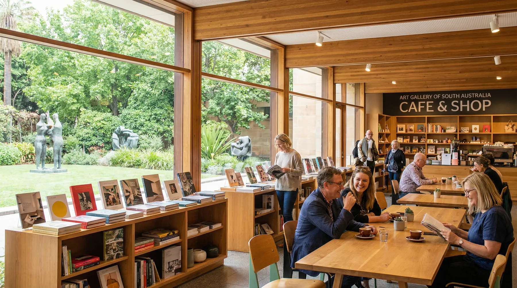Image: A bright and inviting interior of the Art Gallery of South Australia