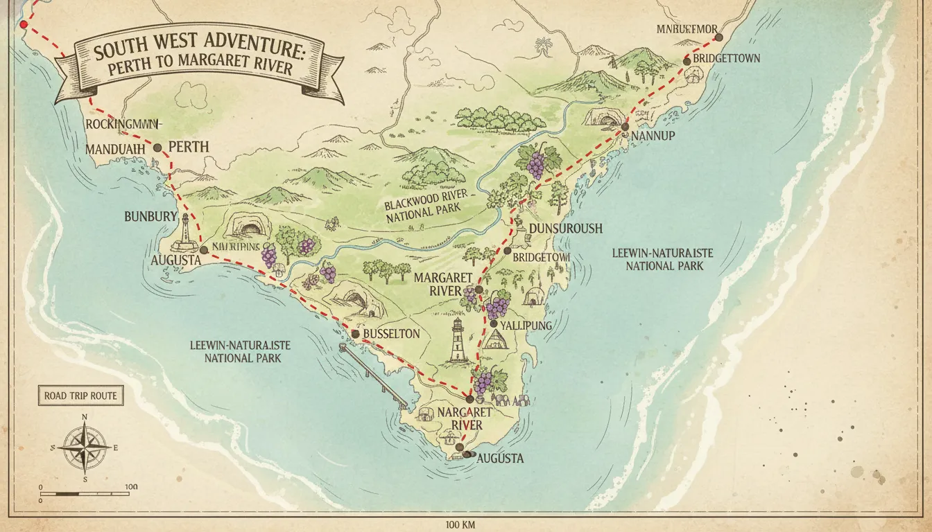 Image: A detailed map of Western Australia