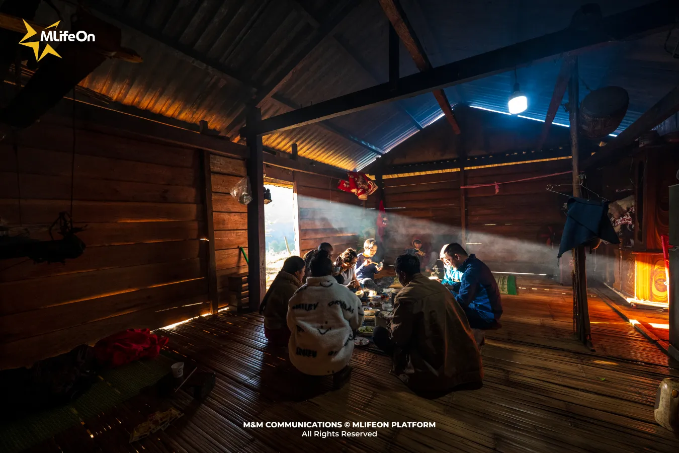The Sedang people gathering during community activities 