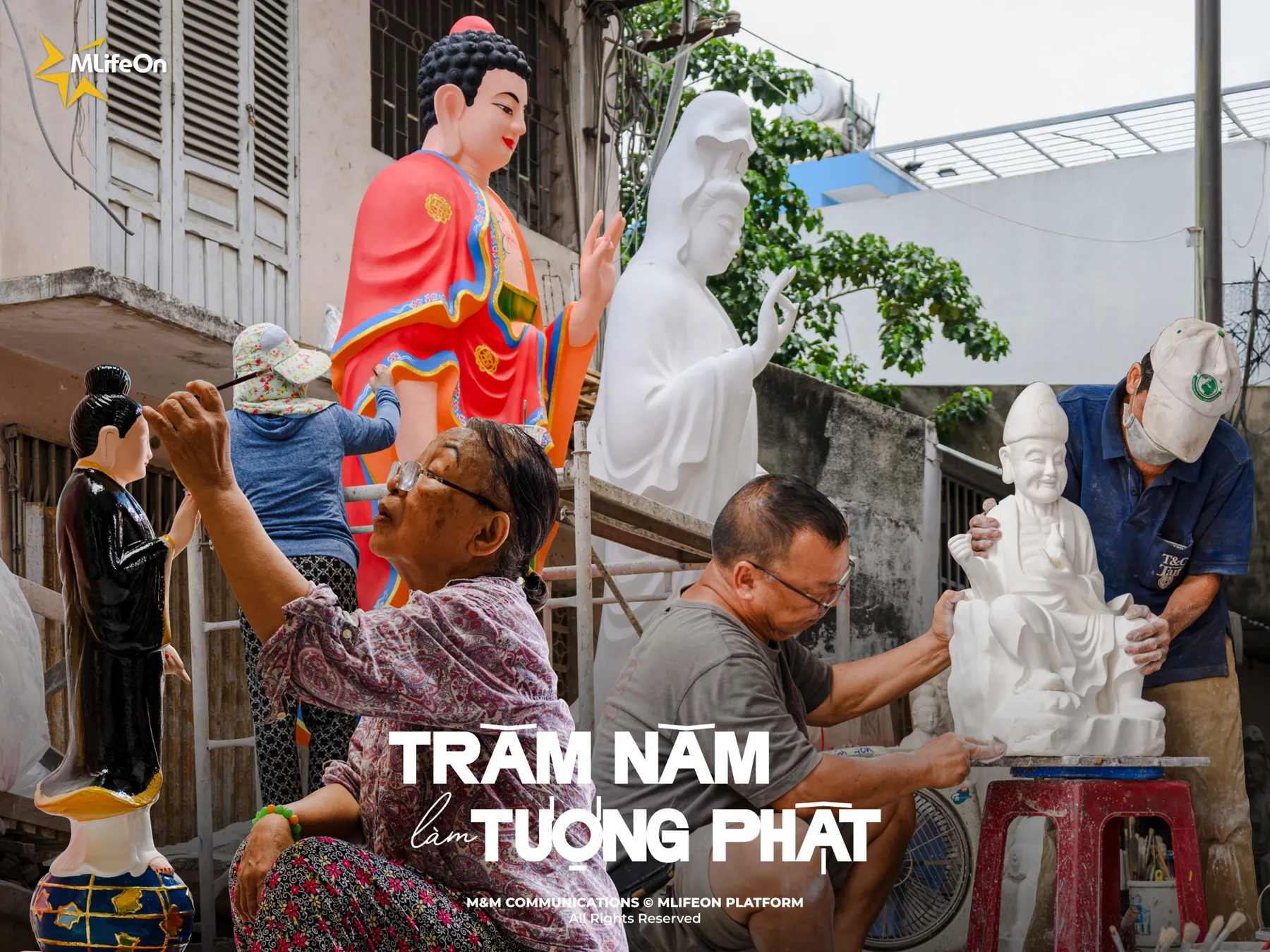TÌM VỀ XÓM LÀM TƯỢNG PHẬT TRĂM TUỔI Ở SÀI GÒN